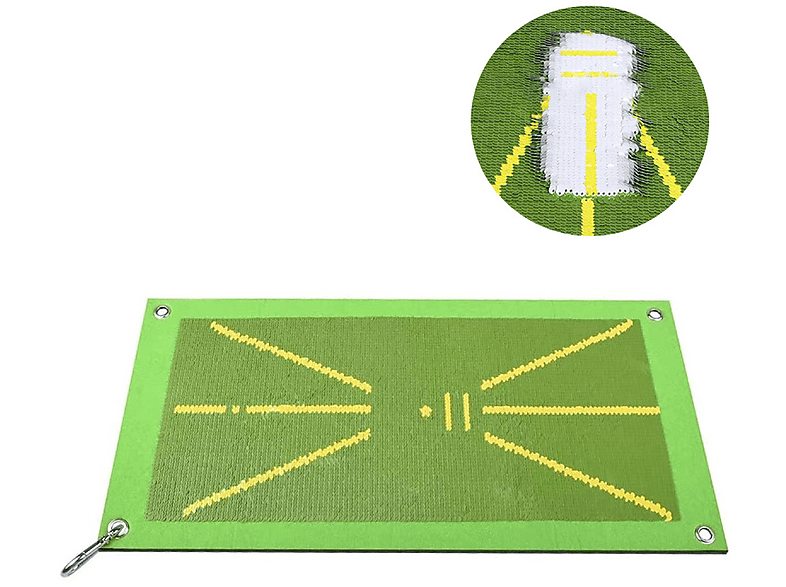 INF Golf-Trainingsmatte, Golfschwungmatte zur Schwungerkennung 25x50 cm Golf-Trainingsmatte, grün
