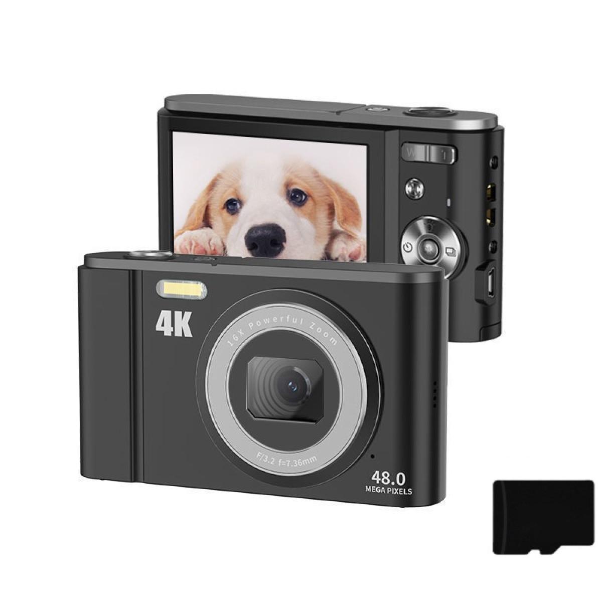 2,8-Zoll-Display INF 4K Digitalkamera 48MP Zoom 16-fach schwarz Digitalkamera
