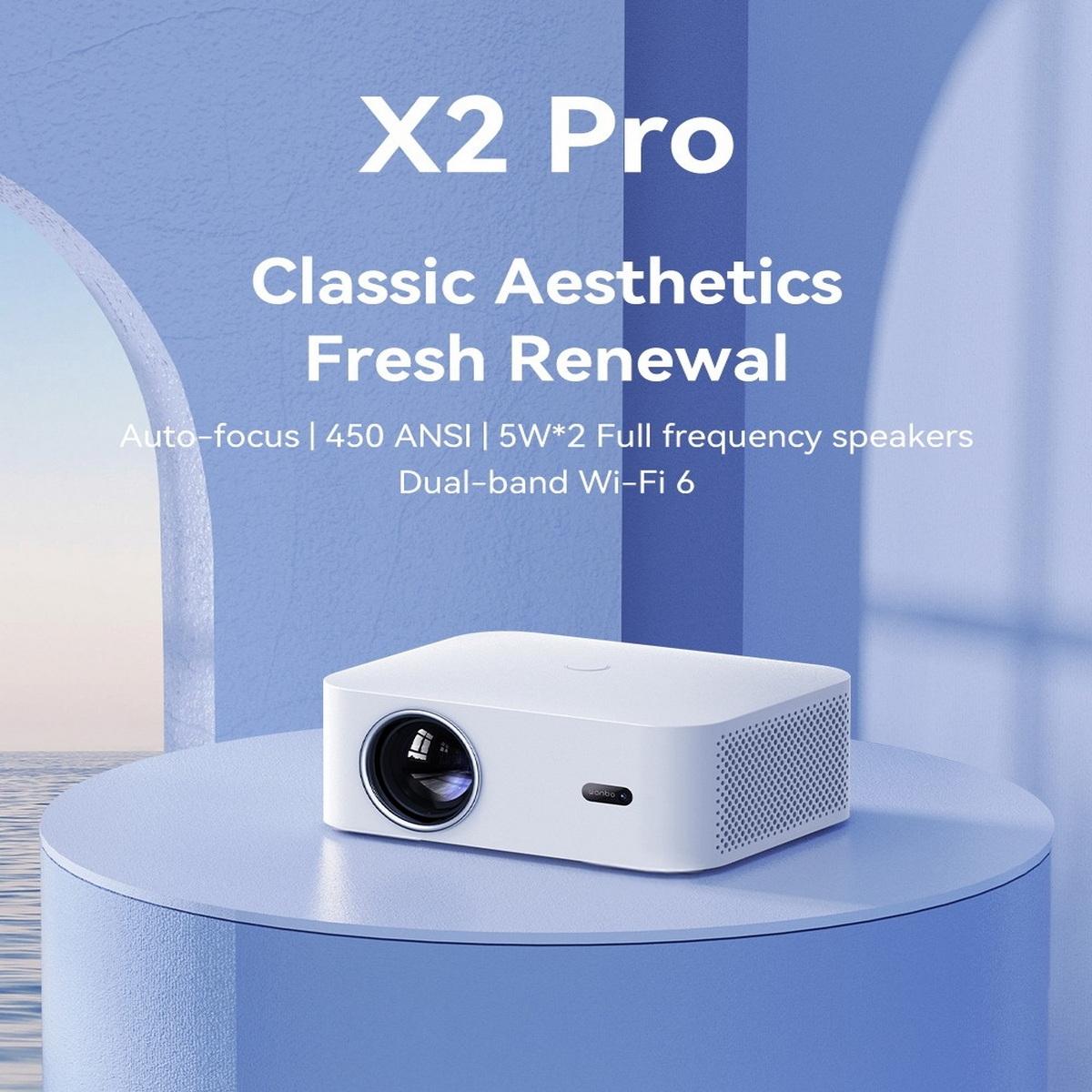 WANBO X2 Pro Beamer(HD+, 450 ANSI-Lumen)