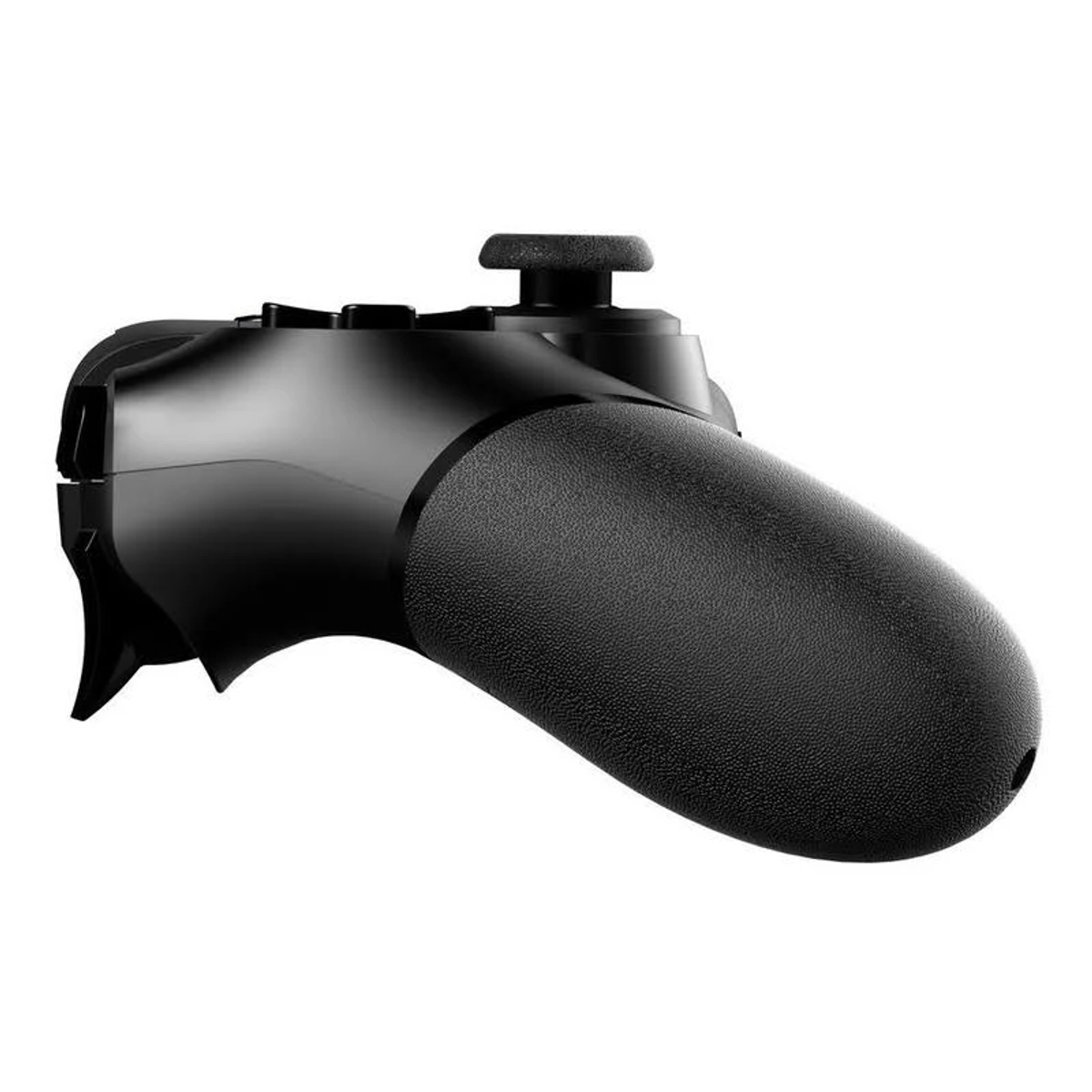 Czarny kontroler gier widziany z boku.