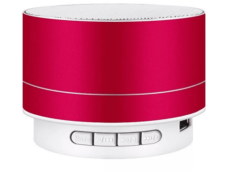 Tragbar Rot Bluetooth - Kompakt Bluetooth-Lautsprecher Surround-Sound SHAOKE 360° Hochwertig Lautsprecher,