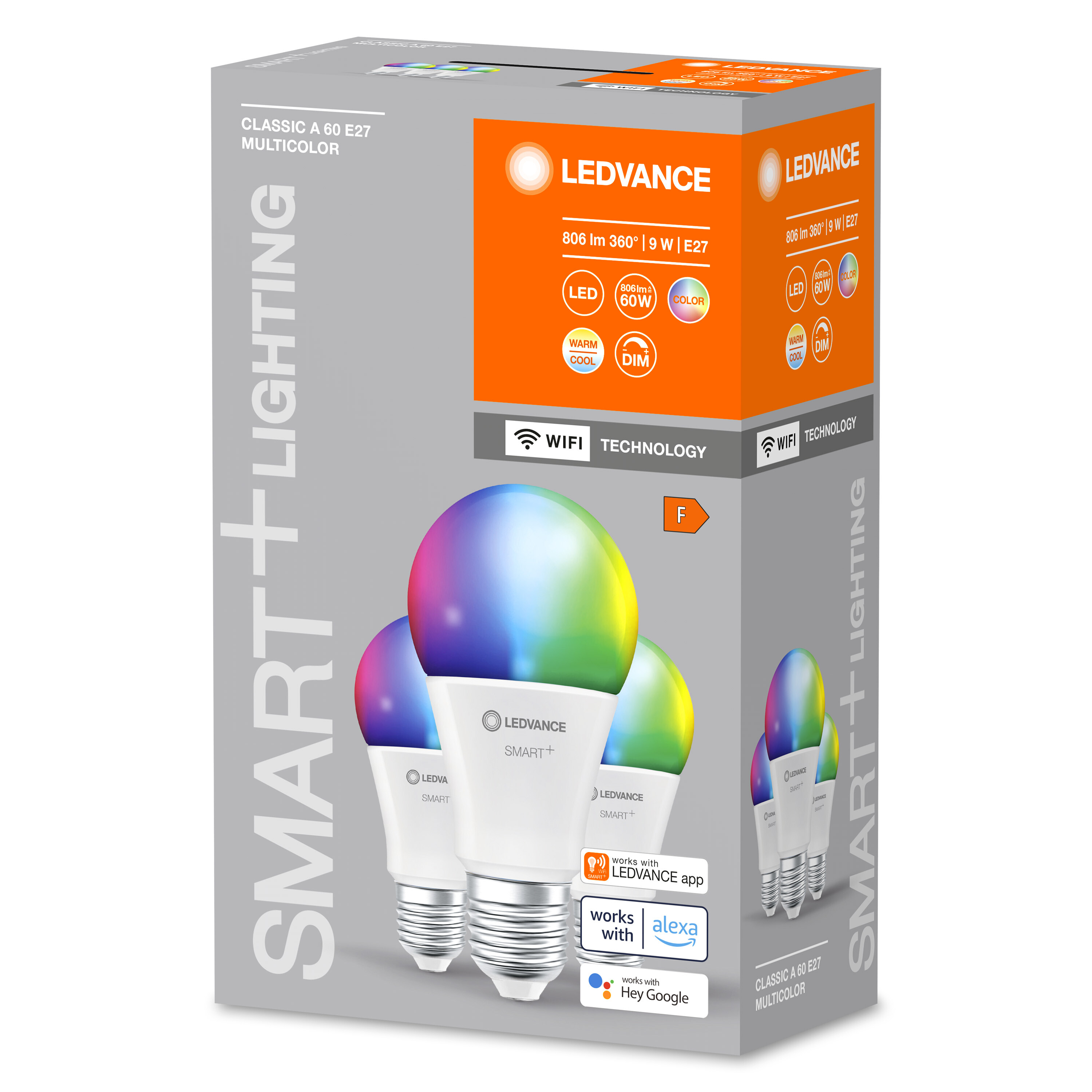 LEDVANCE SMART+ Multicolour RGBW Lampe Smarte Classic LED WiFi