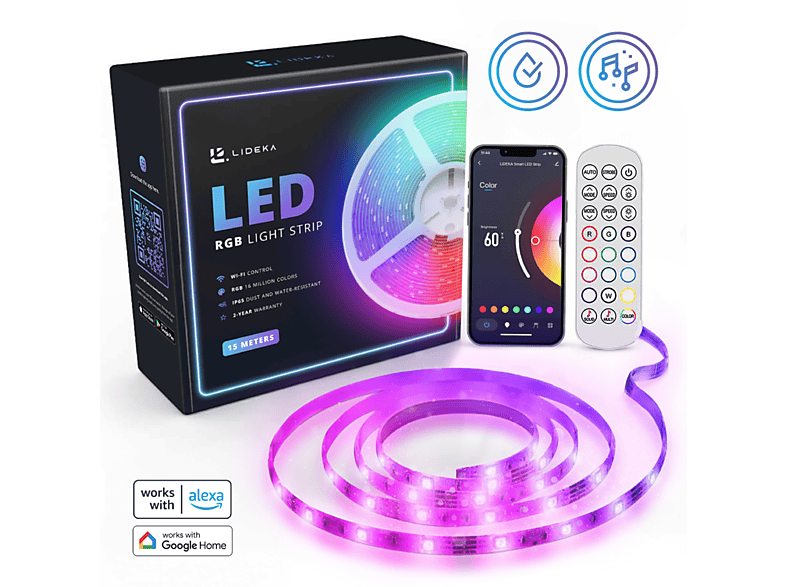 LED-Streifen LED LIDEKA Stripe Multicolors 15m