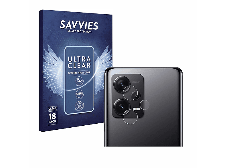 SAVVIES 18x klare Schutzfolie(für 12 Note Redmi Xiaomi Pro+)