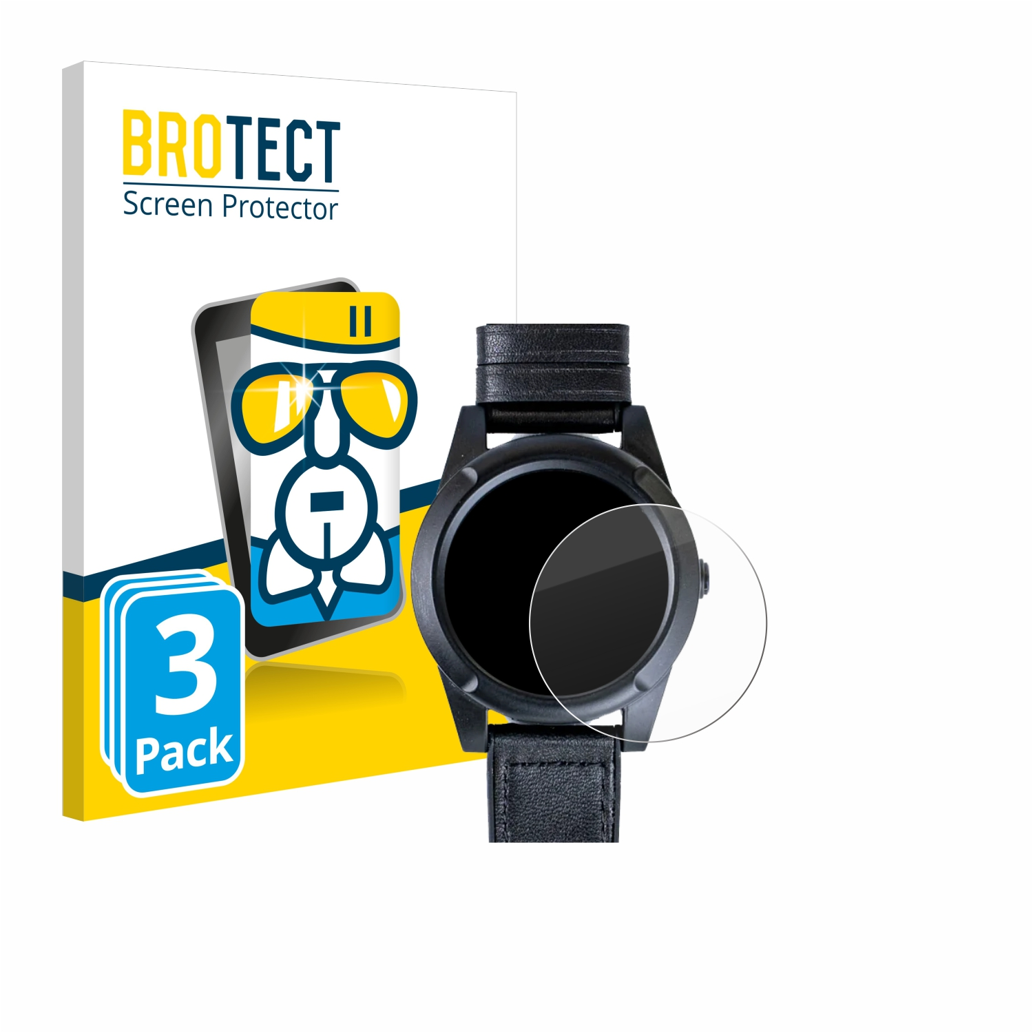 BROTECT 3x Schutzfolie(für mobi-click Airglass LifeWatch SW101-5) klare