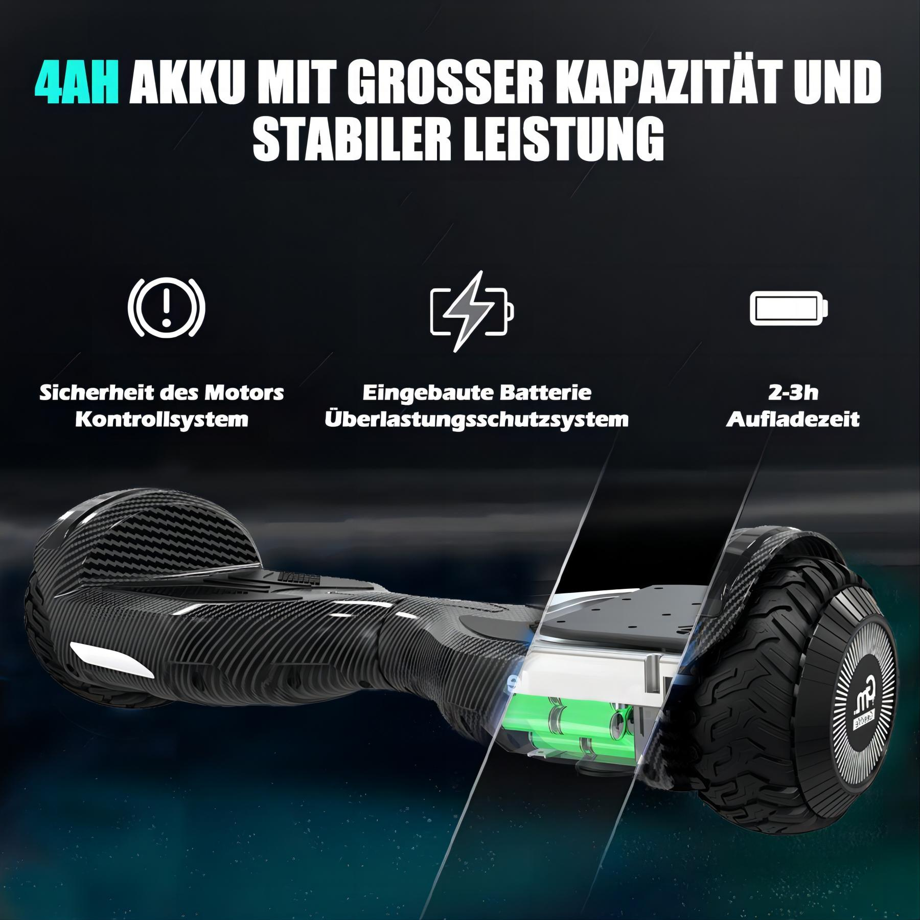 GEEKME Z5 Hoverboard Board Balance Zoll, Kinder (6,5 Kohlenschwarz) für