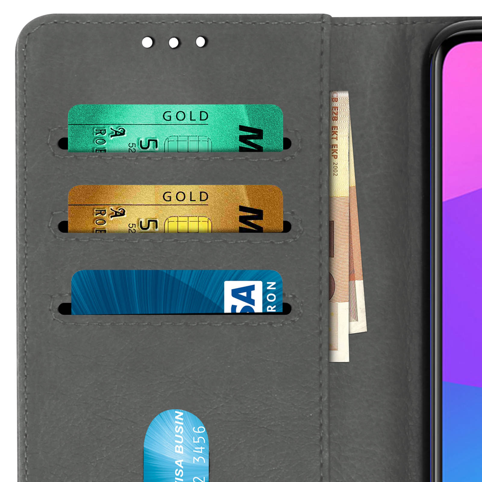 Xiaomi, Kunstleder, A3, Mi aus Xiaomi Handytasche Grau Bookcover, Chesterfield Series AVIZAR