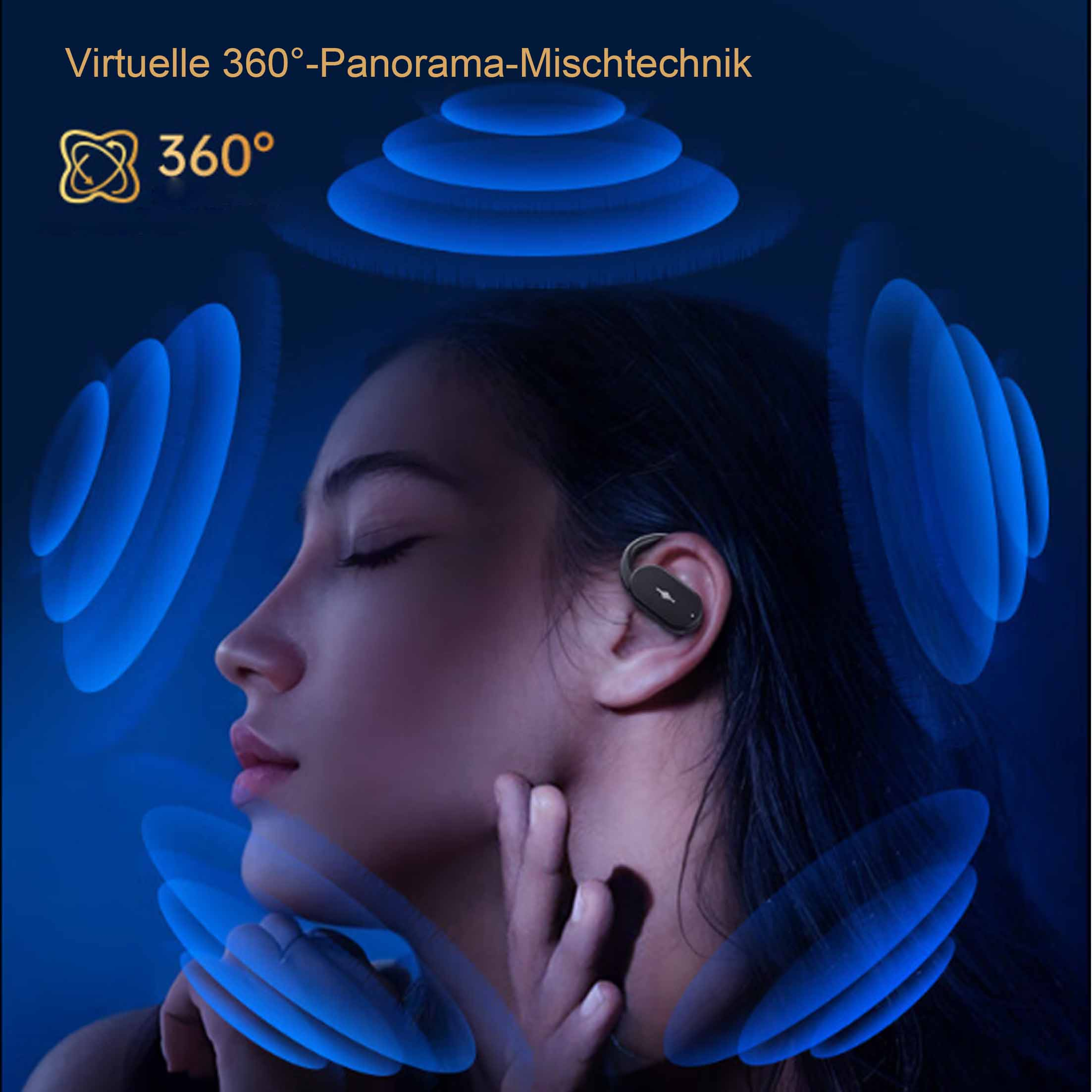 DIIDA geräuschunterdrückung, drahtlos, On-ear Bluetooth-Kopfhörer Schwarz