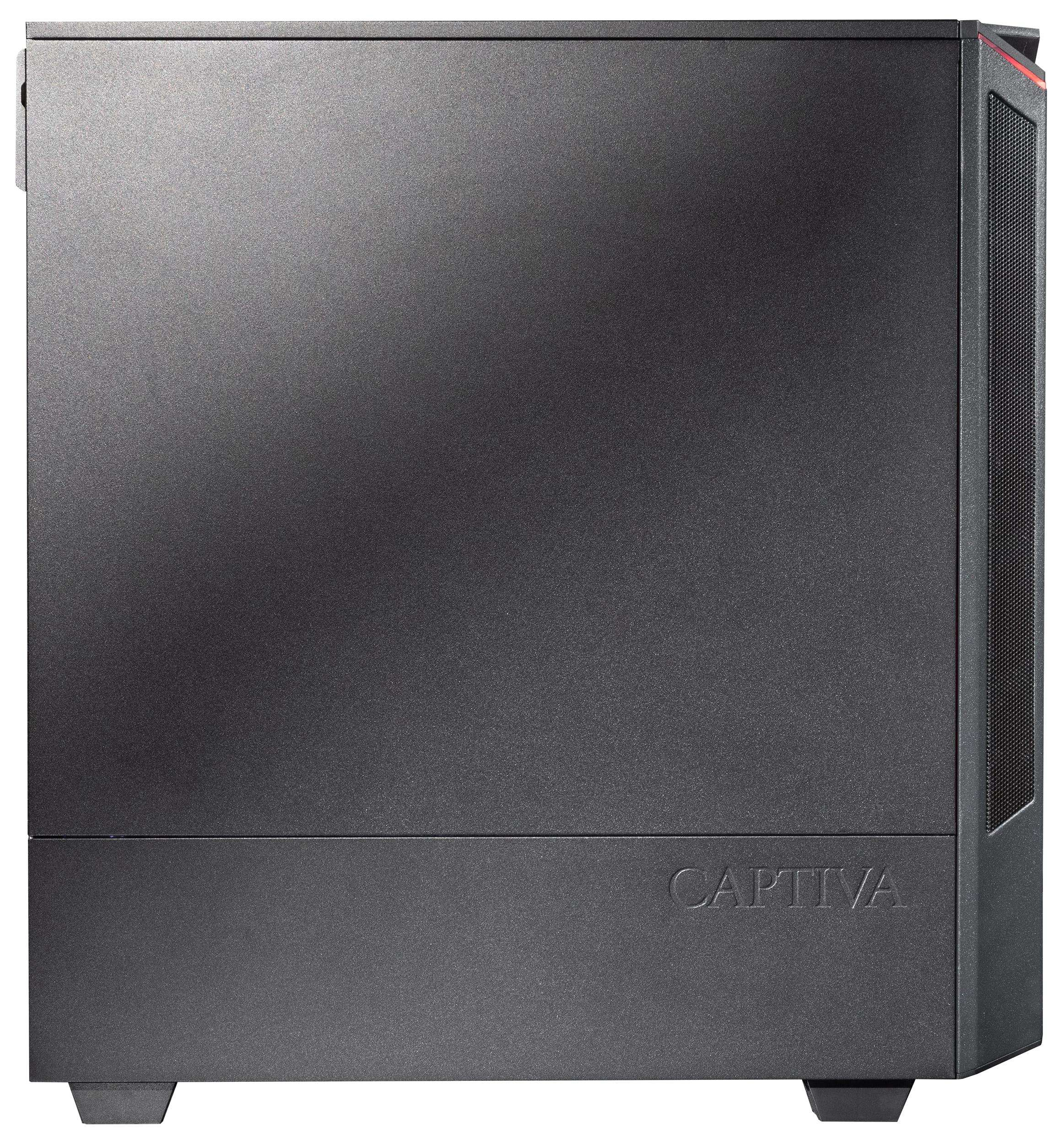Zwarte computerkast met CAPTIVA-woord en rode accentkleur.