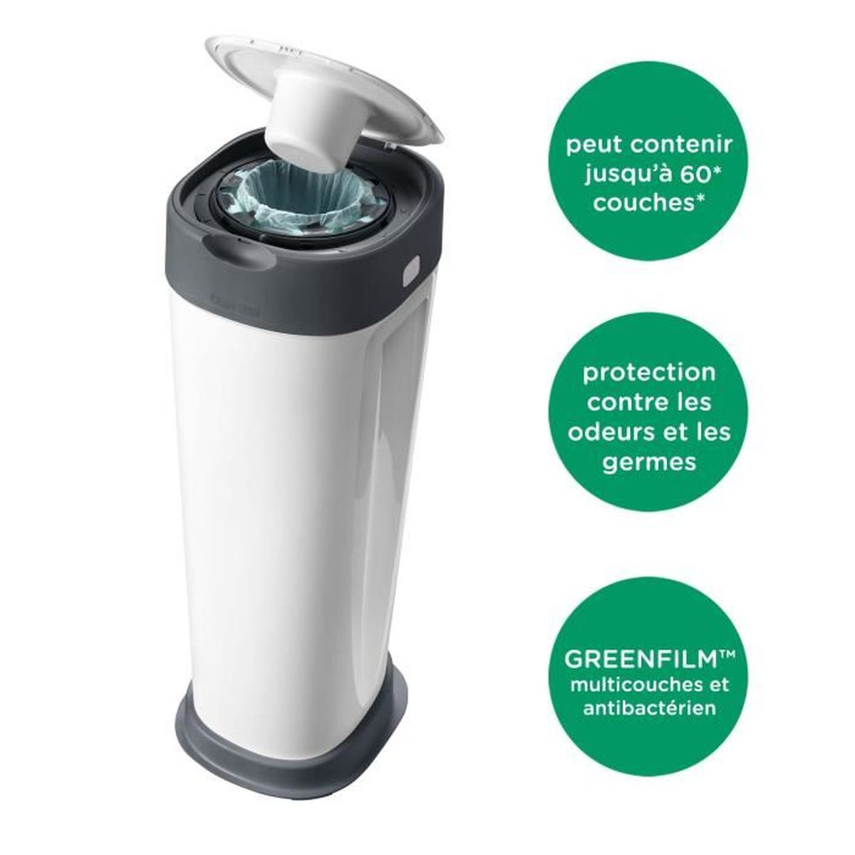 TOMMEE TIPPEE Twist & XL Click Windelmülleimer Weiß