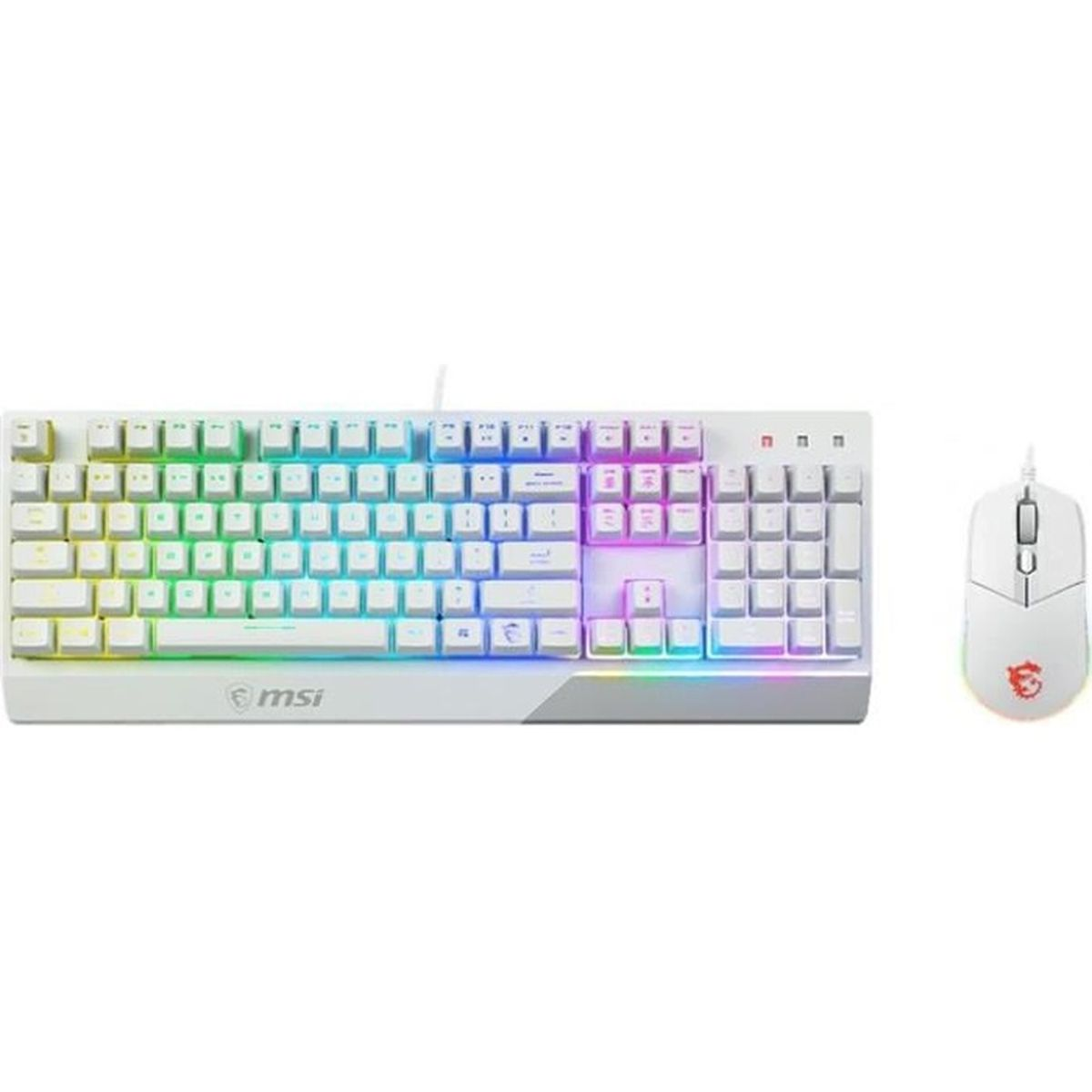 GK30 Combo, Weiß Tastatur-Maus-Set, MSI Vigor