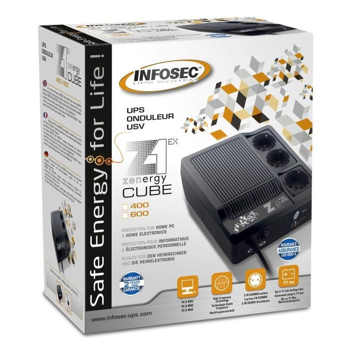 INFOSEC USV 3 Geräte - Steckdosenleiste Infosec 3 - - USV Steckdosenleiste Z1 Z1, Geräte - Infosec