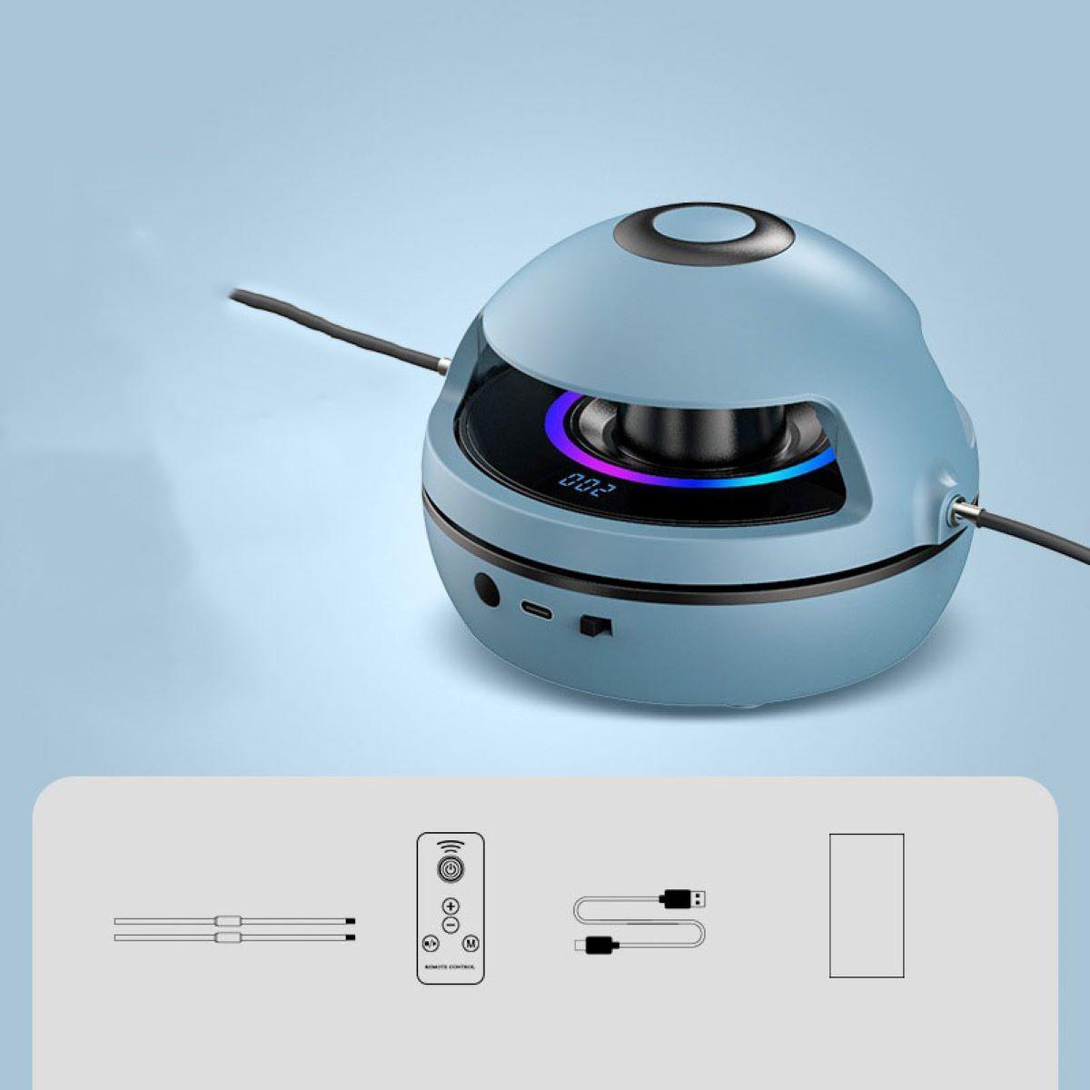 LACAMAX Bluetooth Seilspringmaschine, Siebenfarben-Atemlicht, Genauigkeit Springseil, beim Zählen Blau Fernsteuerung