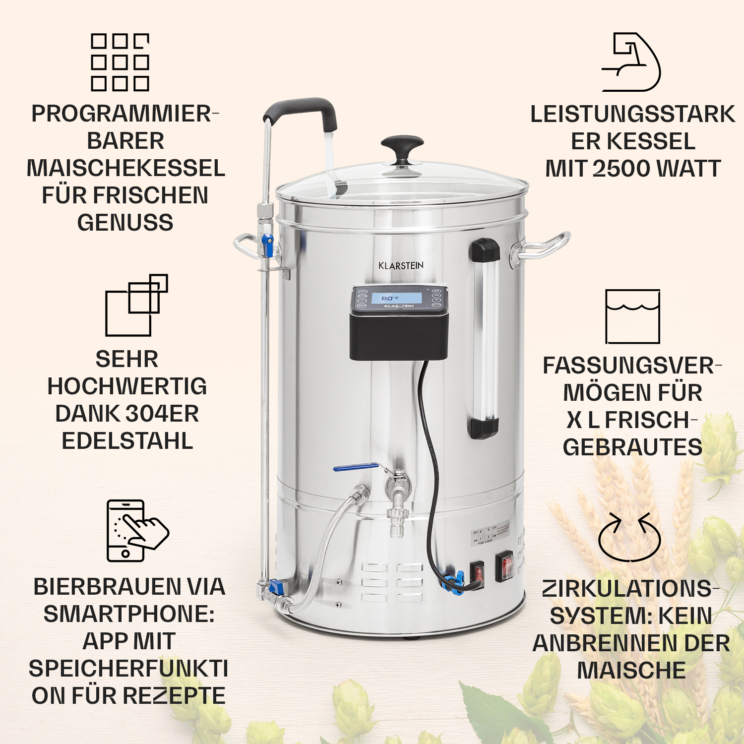 FERMENTATORE PER BIRRA KLARSTEIN Brauheld Smart