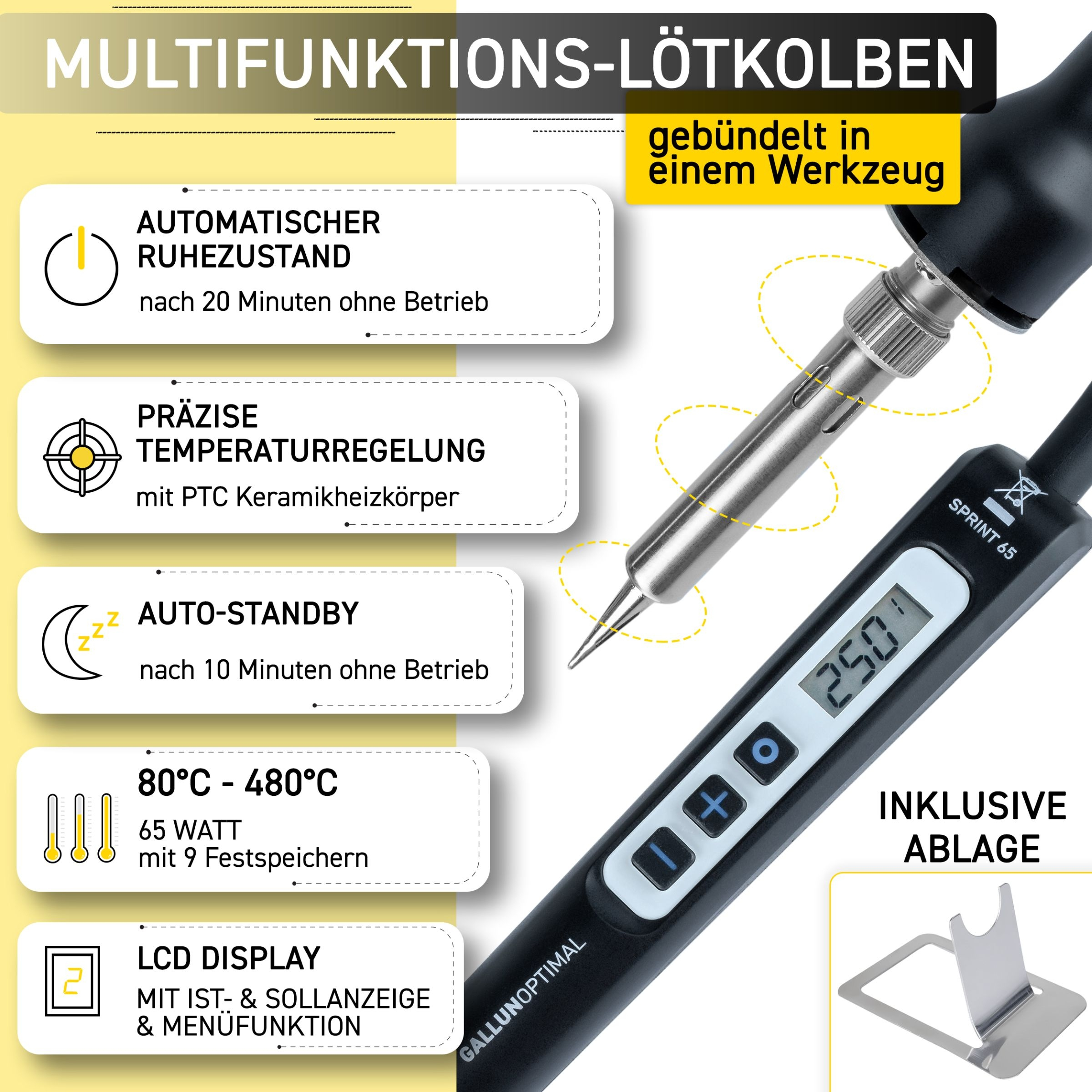 GALLUNOPTIMAL Lötkolben, GOSprint65 grau