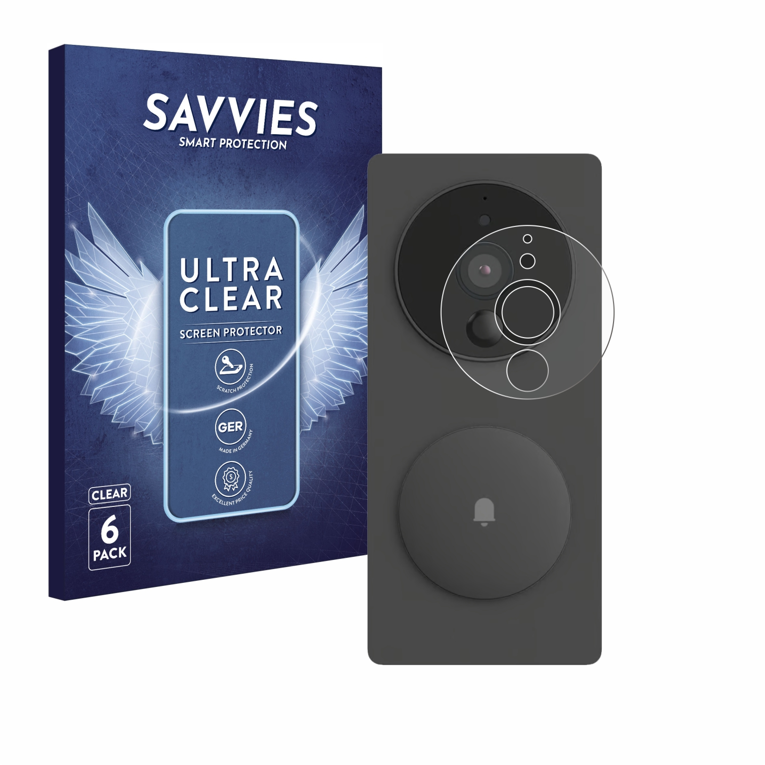 SAVVIES 6x klare Video-Türklingel SVD-KIT1 (Smarte Schutzfolie(für G4)) Aqara