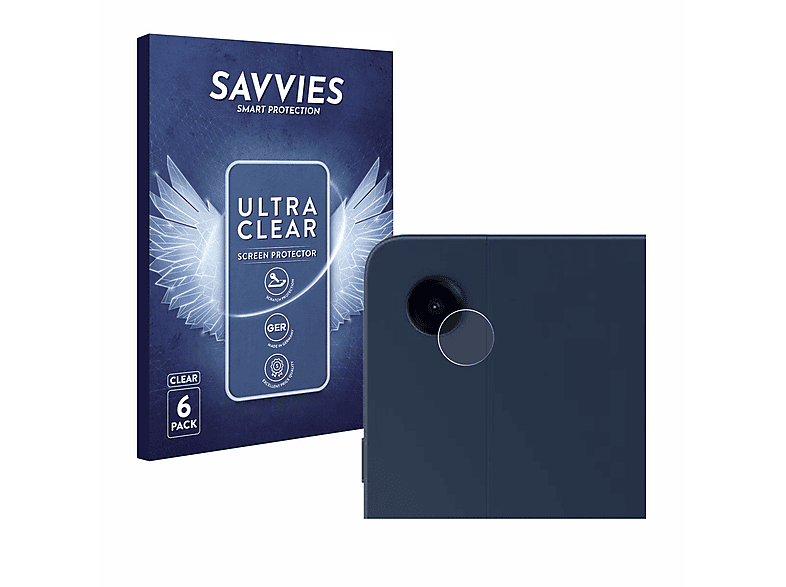 SAVVIES 6x klare Schutzfolie(für Samsung Galaxy Tab A9 Plus WiFi)