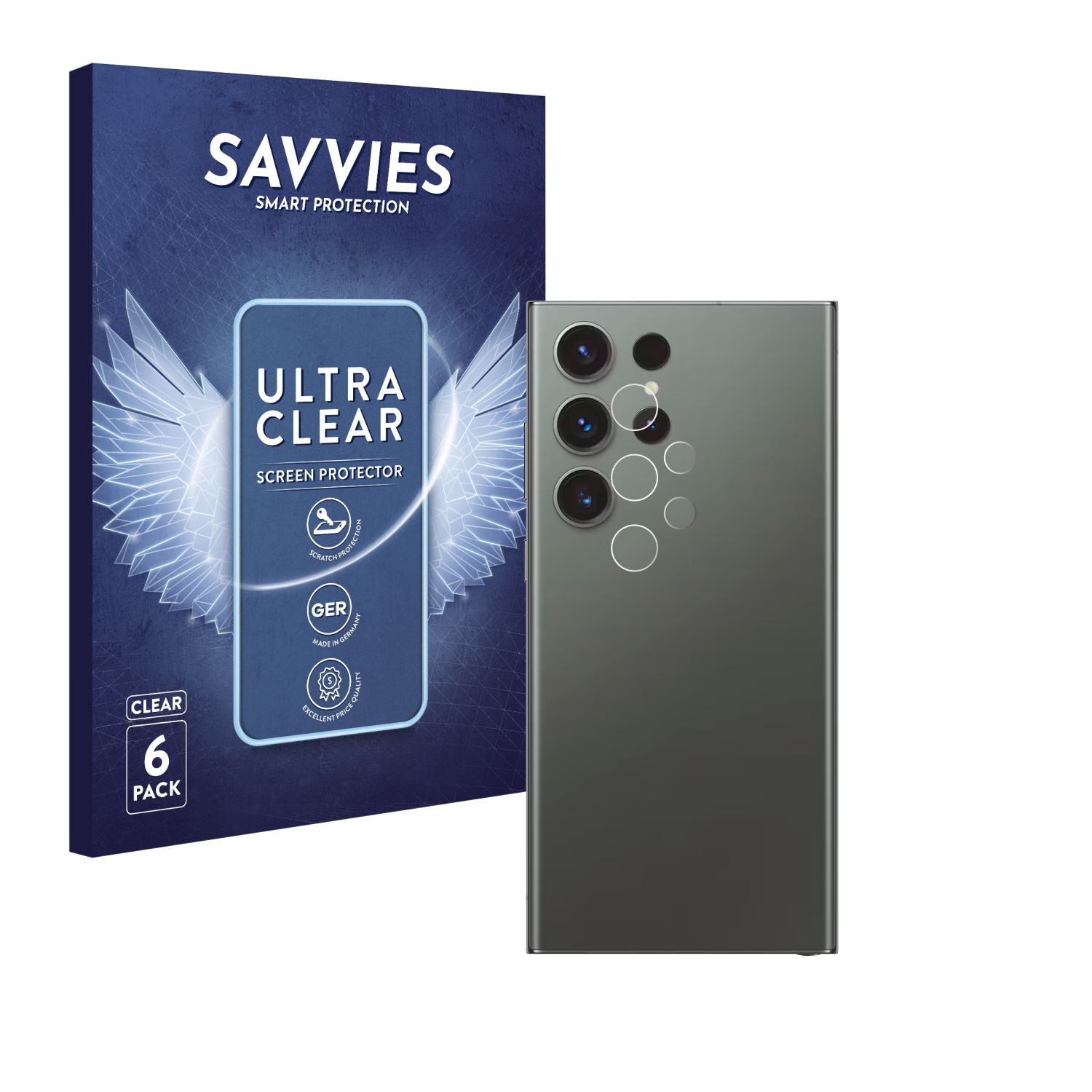 SAVVIES Samsung 6x Edition) Schutzfolie(für S23 Galaxy Ultra klare Enterprise