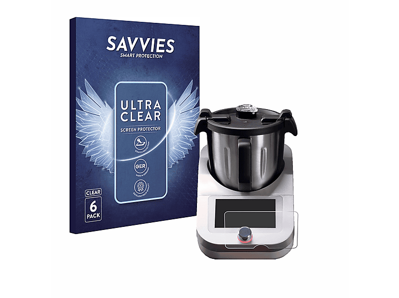 SAVVIES 6x klare Schutzfolie(für Ufesa TotalChef RK7) | SATURN