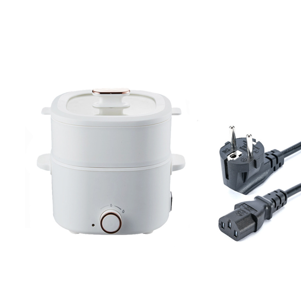 All-in-One-Dampfgarer: UWOT Knopfdruck Watt, Dampfer Dampfgarer, Multifunktional, (700 Weiß) Doppelter per Temperaturregelung