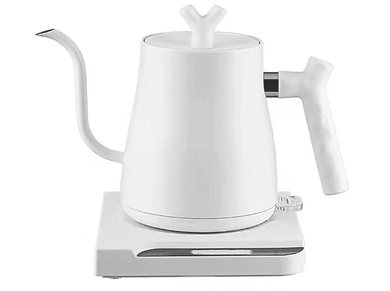 UWOT Wasserkocher: Edelstahl 304, Schnell kochend, Ausguss mit Langem Hals, Automatische Abschaltung Elektrischer Wasserkocher, Weiß