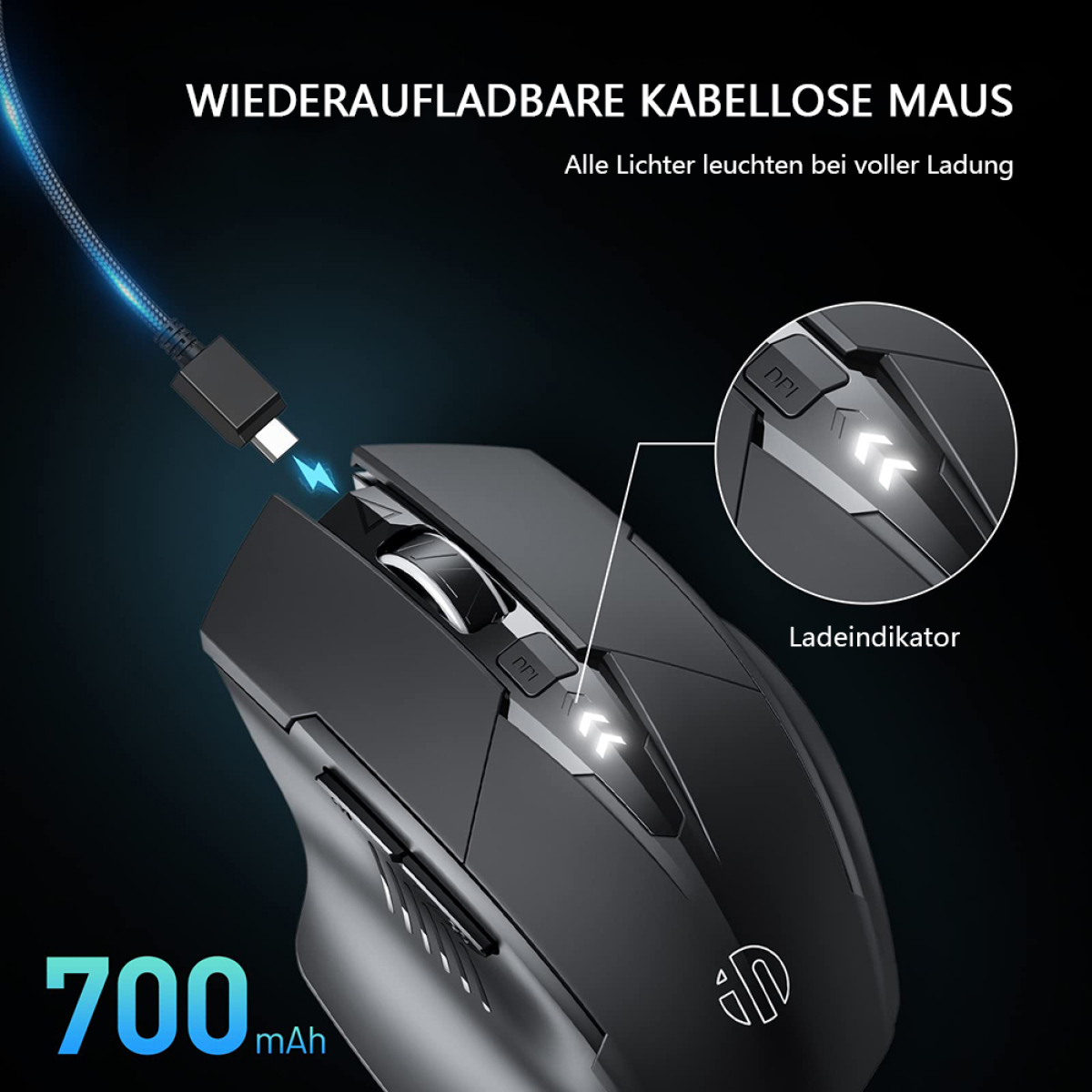 Ein weißes und blaues Energielabel mit Produktinformationen.