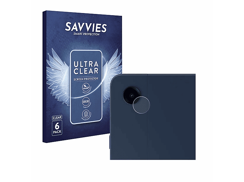 SAVVIES 6x klare Schutzfolie(für Samsung Galaxy Tab A9 Plus 5G)