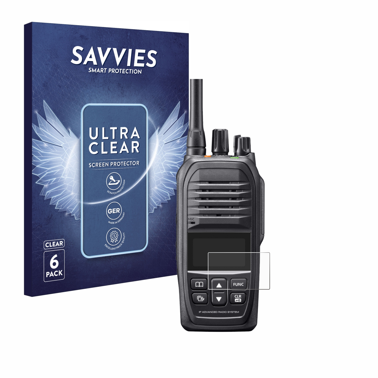 SAVVIES IP730D) 6x Schutzfolie(für Icom klare