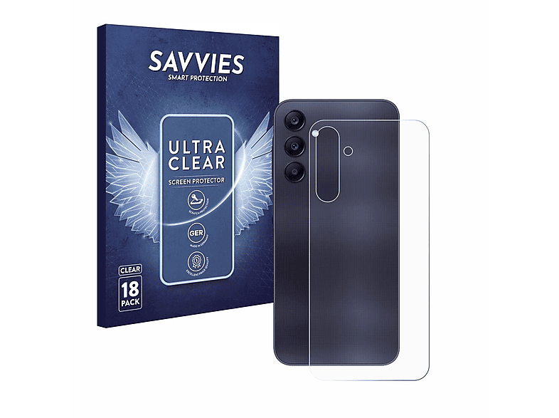 SAVVIES 18x klare Schutzfolie(für Samsung Galaxy A25 5G)