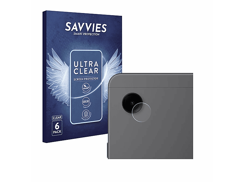 SAVVIES 6x klare Schutzfolie(für Samsung Galaxy Tab A9 LTE)