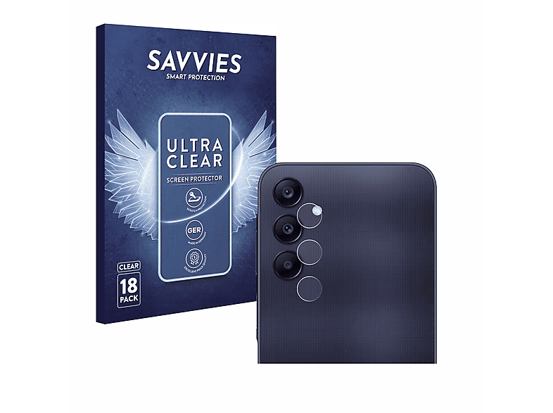 SAVVIES 18x klare Schutzfolie(für Samsung Galaxy A25 5G)