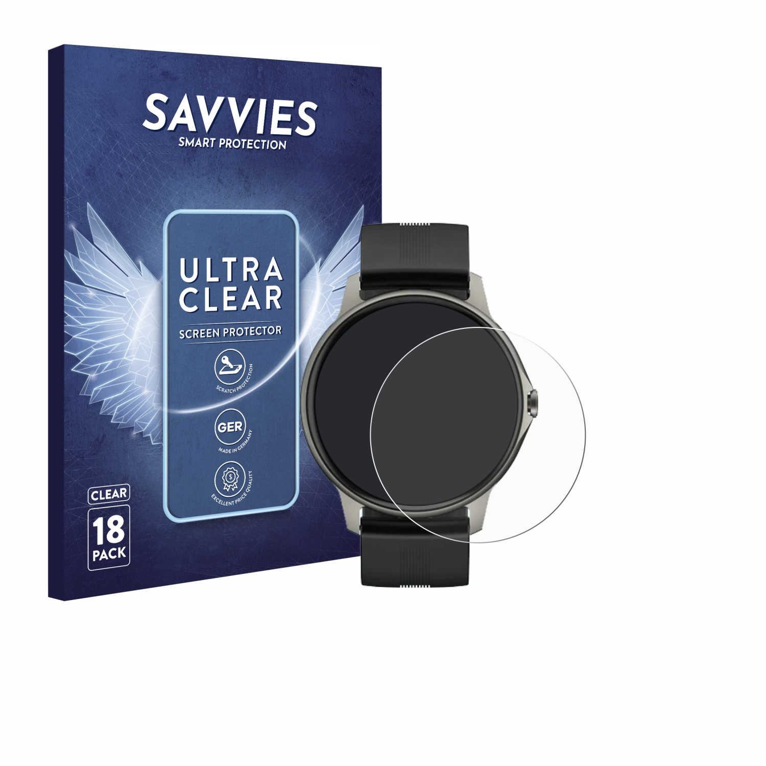 SAVVIES LW51) 18x Fitpolo klare Schutzfolie(für