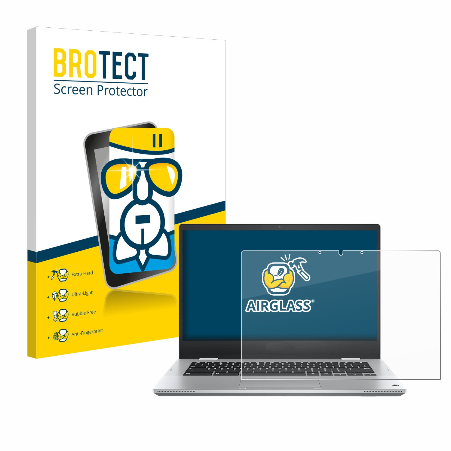 BROTECT Airglass klare Schutzfolie(für CM1 ASUS Flip (CM1402F)) Chromebook