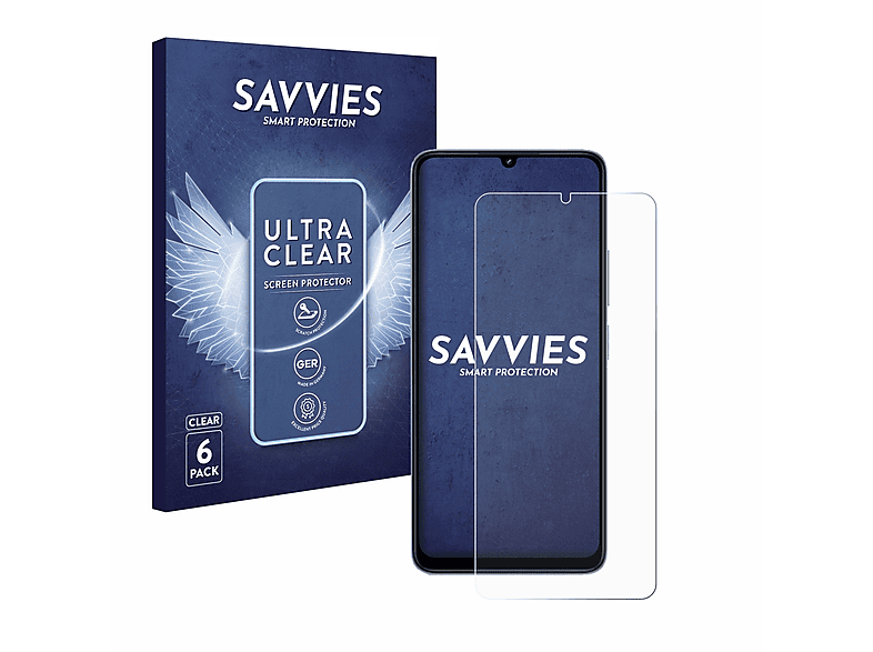 SAVVIES 6x klare Schutzfolie(für Xiaomi Redmi 13R)
