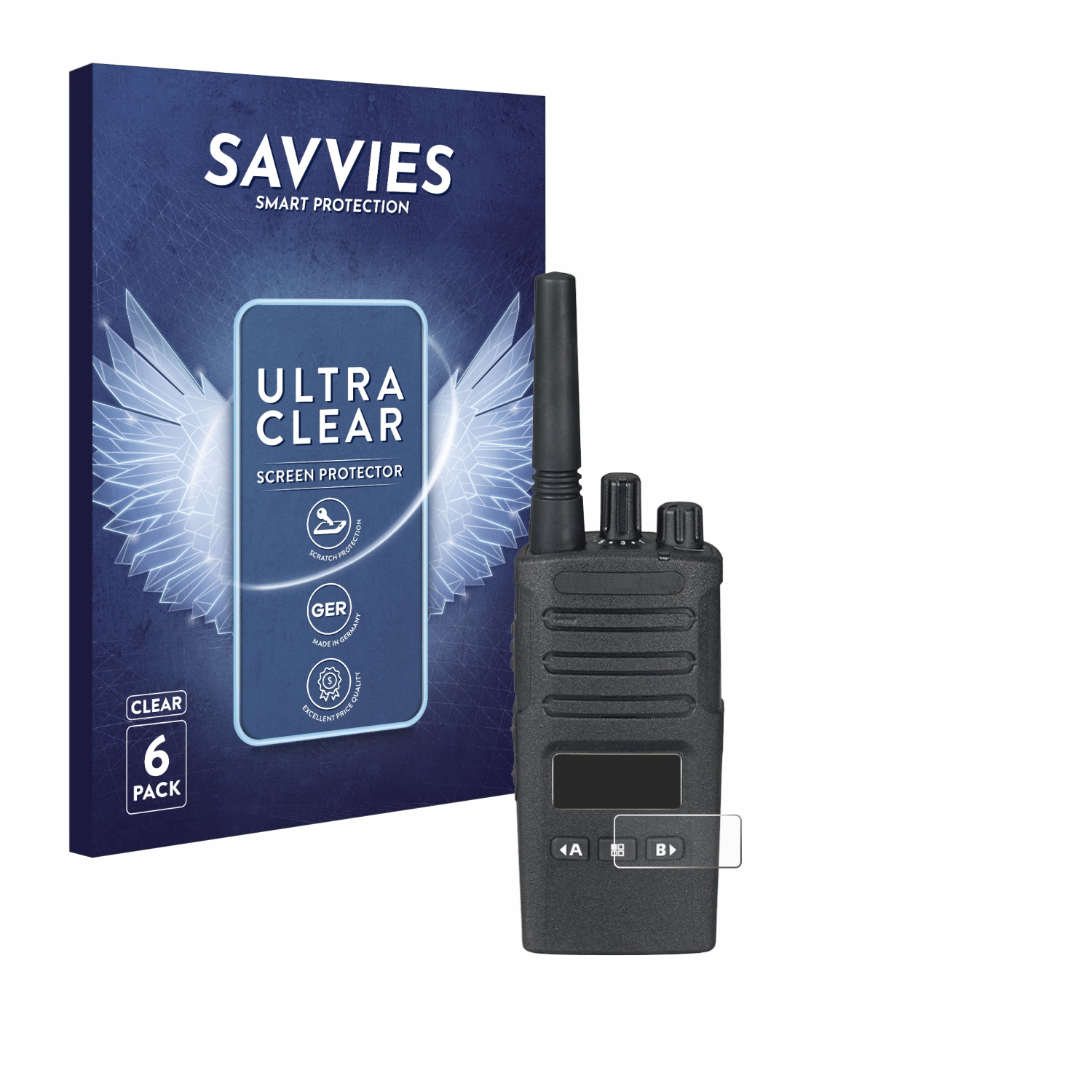 SAVVIES 6x klare Motorola XT460) Schutzfolie(für
