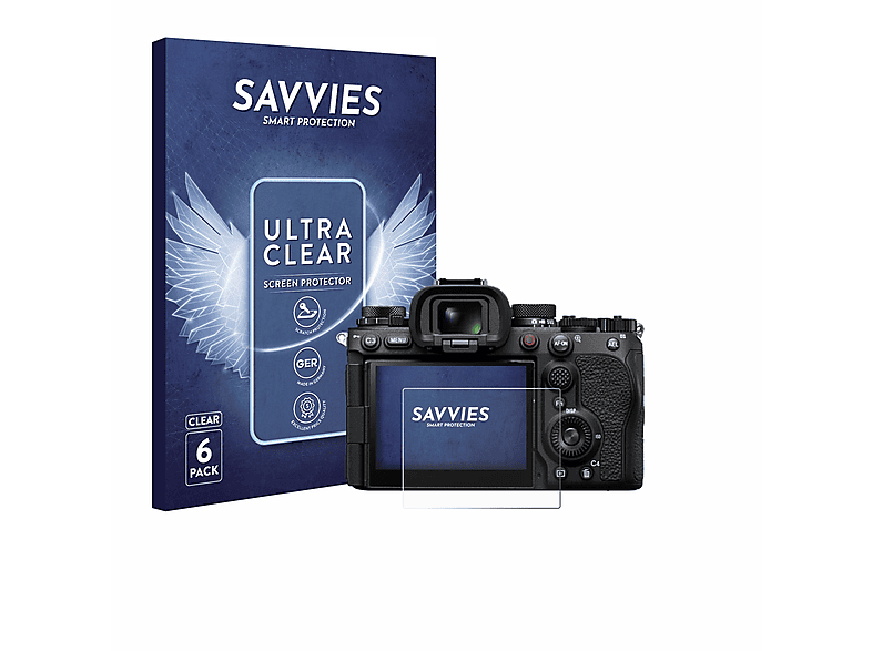 SAVVIES 6x klare Schutzfolie(für Sony Alpha 9 III)