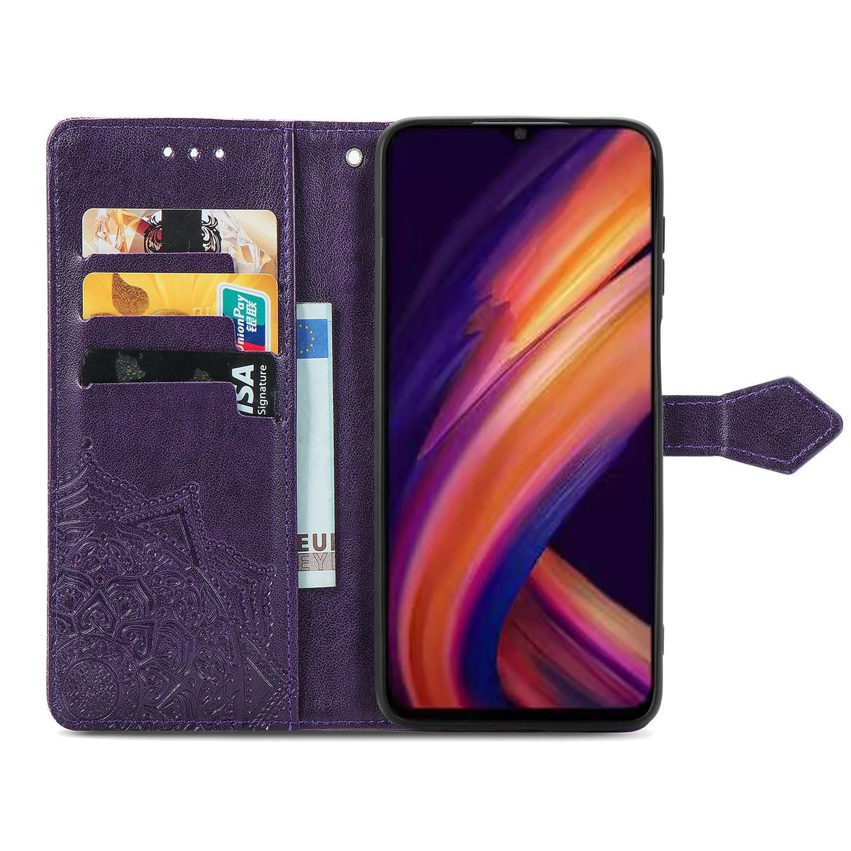 KÖNIG DESIGN Book Violett Galaxy Case, Samsung, Bookcover, A25 5G