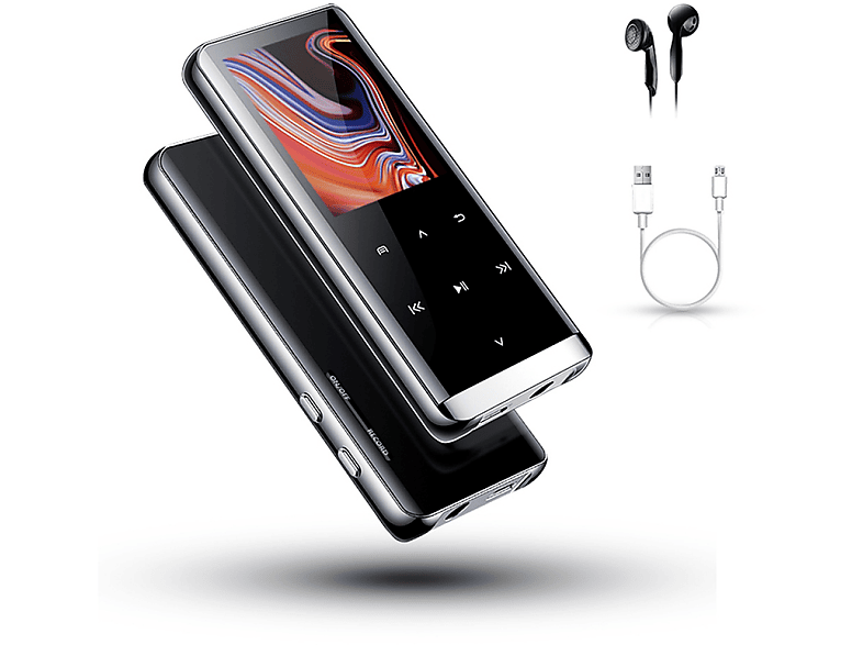 ELKUAIE Bluetooth-Stil MP3-Player (16 GB, Schwarz)