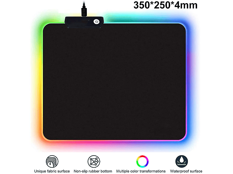 ELKUAIE kalte Farben Mauspad (35 cm x 19 cm) | Gaming Mousepads