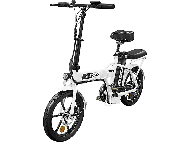 Kompakt-/Faltrad Damen-Rad, (Laufradgröße: ELEKGO Faltbar 16 Weiß) Zoll, 250W 16\