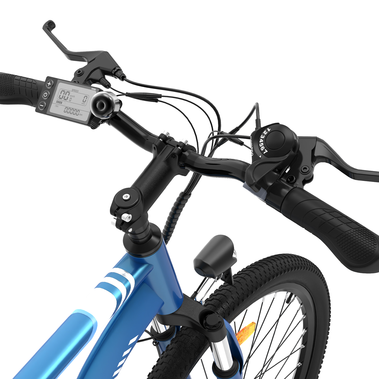Zoll, (Laufradgröße: Citybike Blau) EG15 250W ELEKGO Herren-Rad, 26 432Wh, 26\
