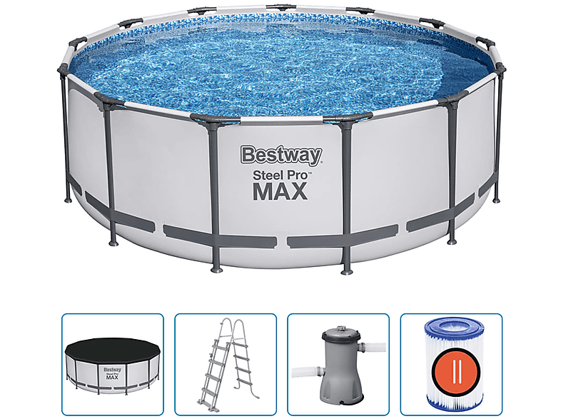 BESTWAY 93345 Pool, Grau | Aufstellpools