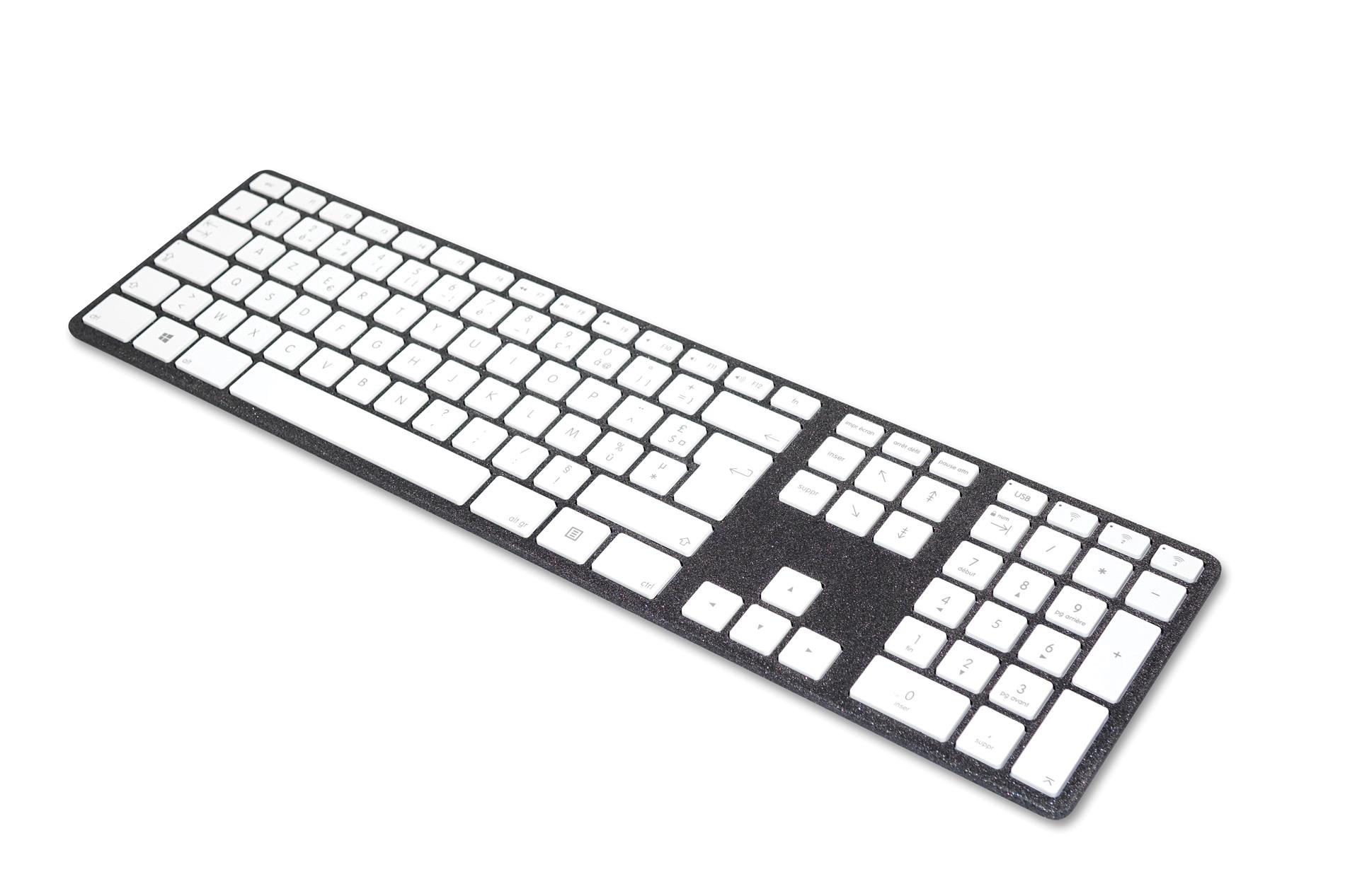BLEU JOUR Bluetooth & USB ABS-Verbinde & - Aluminium Design - 3 Tastatur Europäisches Geräte
