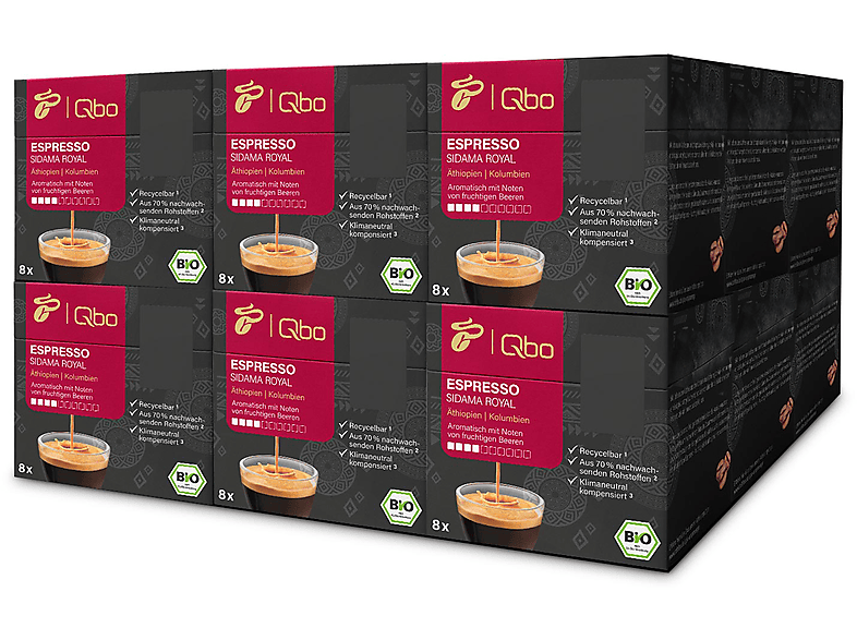 TCHIBO QBO 525891 Qbo Kapselsystem) Sidama (Tchibo Royal Espresso Kaffeekapseln 144 Stück