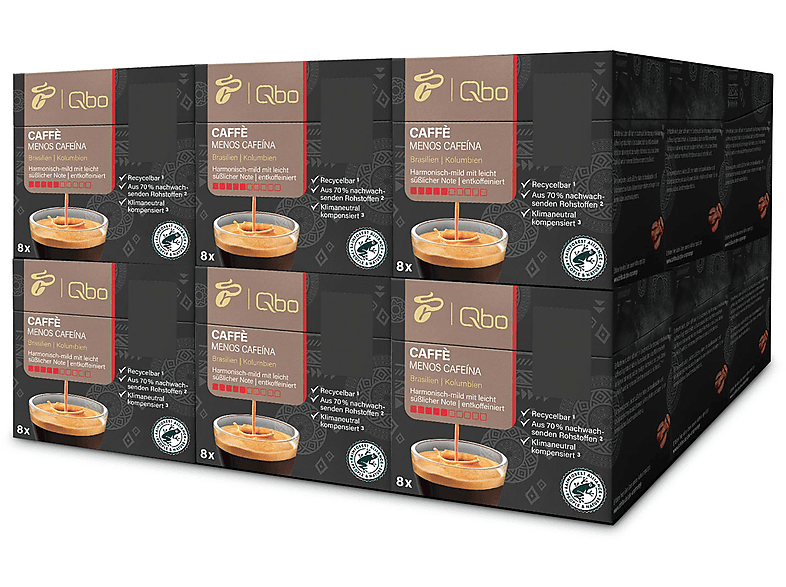 (Tchibo Caffè Menos TCHIBO 144 Kapselsystem) Qbo QBO 526021 Kaffeekapseln Stück Cafeína