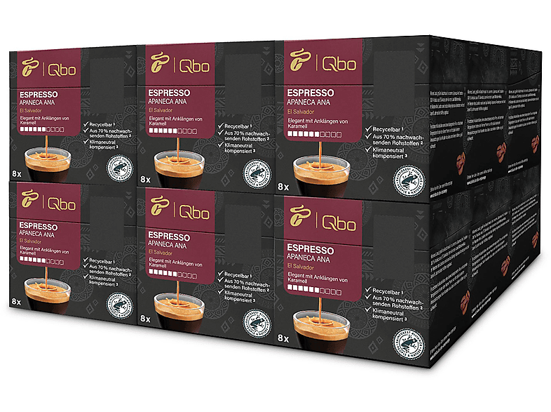 TCHIBO QBO 525903 Espresso Apaneca Ana 144 Stück Kaffeekapseln (Tchibo Qbo Kapselsystem) | Kapseln