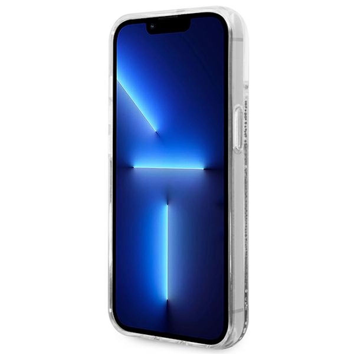 Ein Telefon in einer transparenten Hülle, das den Bildschirm zeigt.