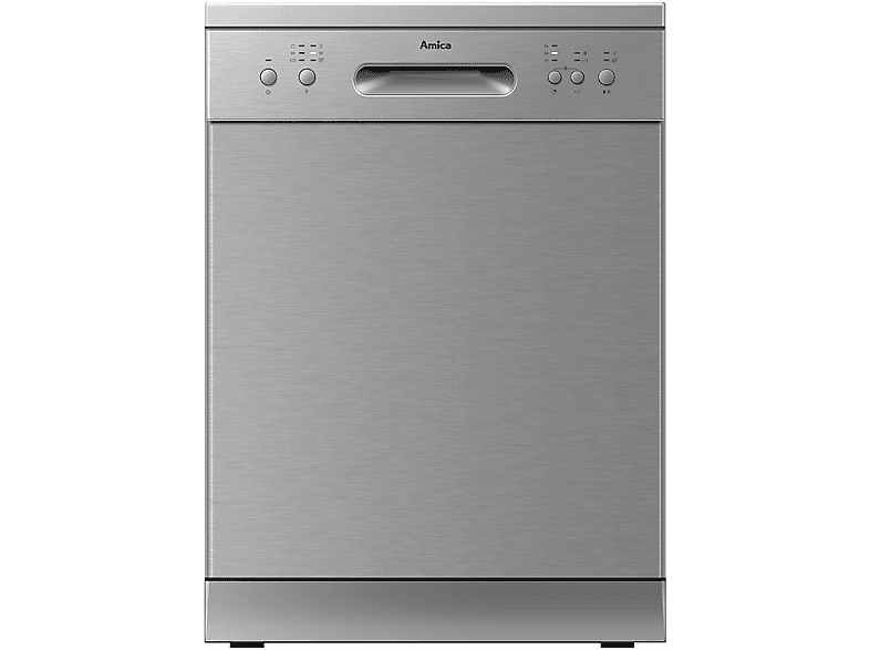 AMICA Geschirrspüler Spülmaschine unterbaufähig 60 cm AquaStopp Edelstahlfront Freistehend (freistehend, 598 mm breit, 49 dB (A), E)