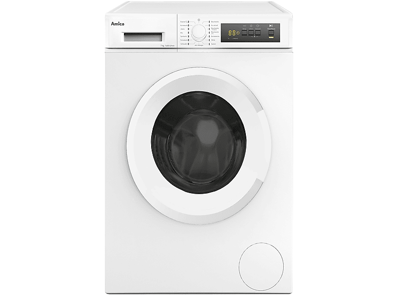 AMICA Waschmaschine 7kg Startzeitvorwahl Aqua Stopp Frontlader Weiß 1400 U/Min Waschmaschine (7 kg, D)