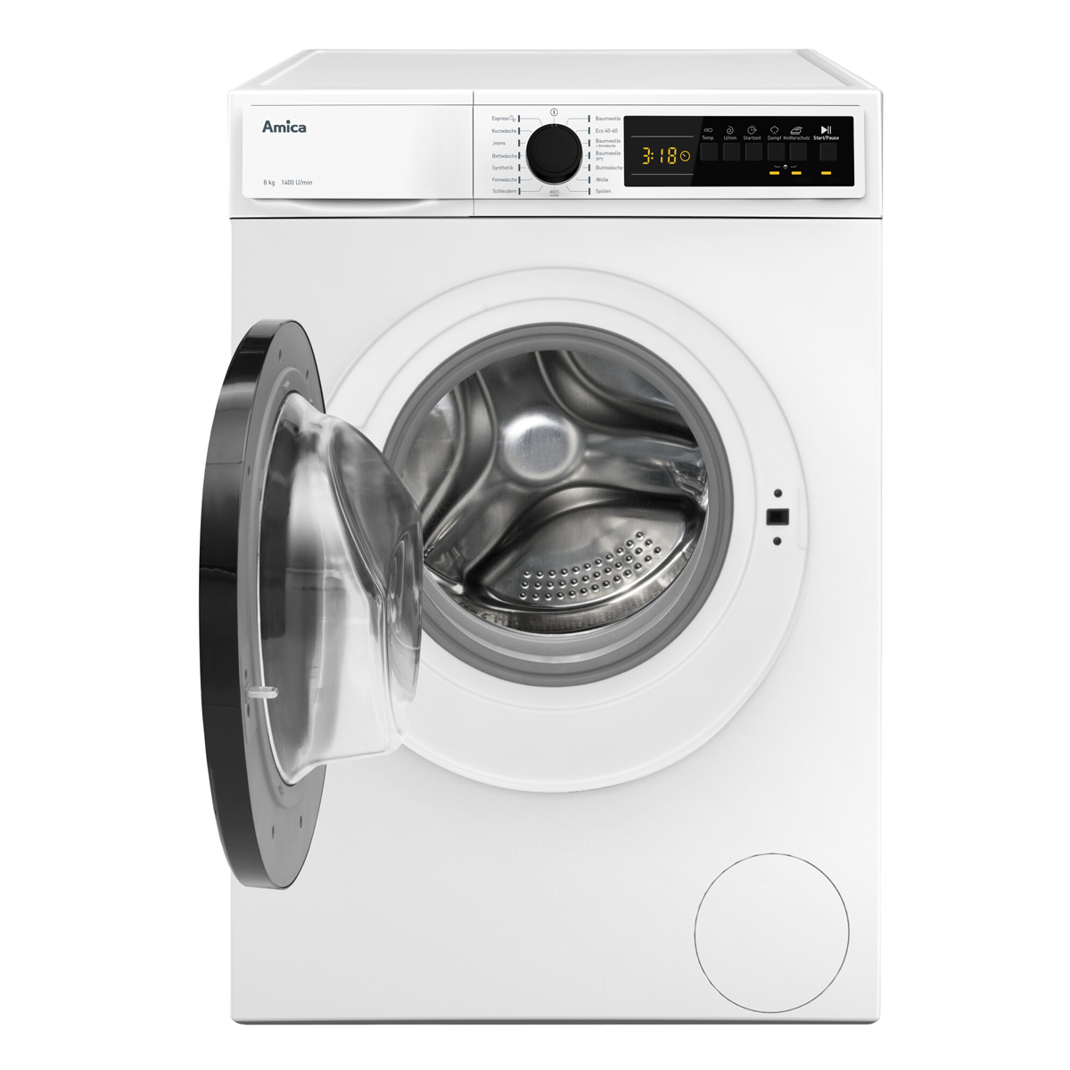 AMICA Waschmaschine kg, Aqua Startzeitvorwahl EEK:A Motor A) bürstenloser (8 8kg Waschmaschine Stopp